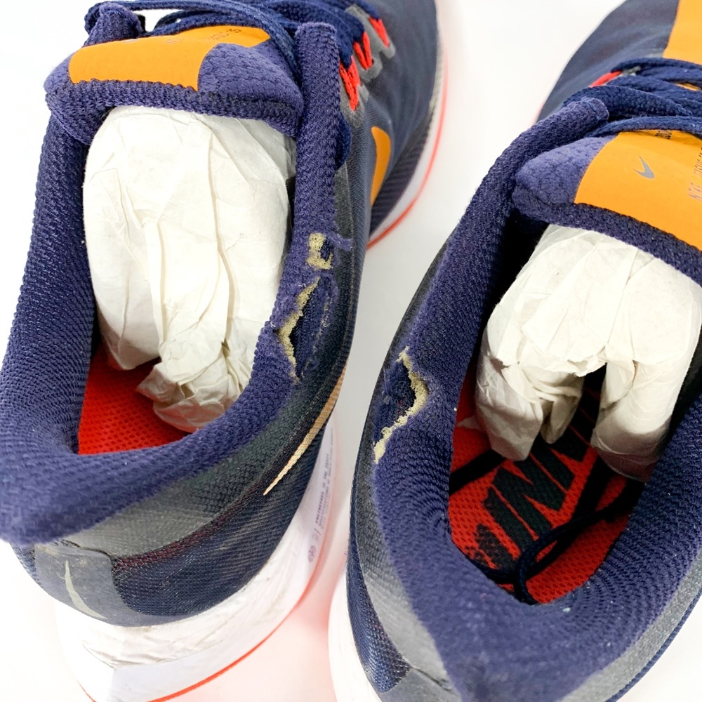 NIKE Zoom Pegasus 35 Turbo Orange/Blue Run Sneaker - Picture 7 of 8